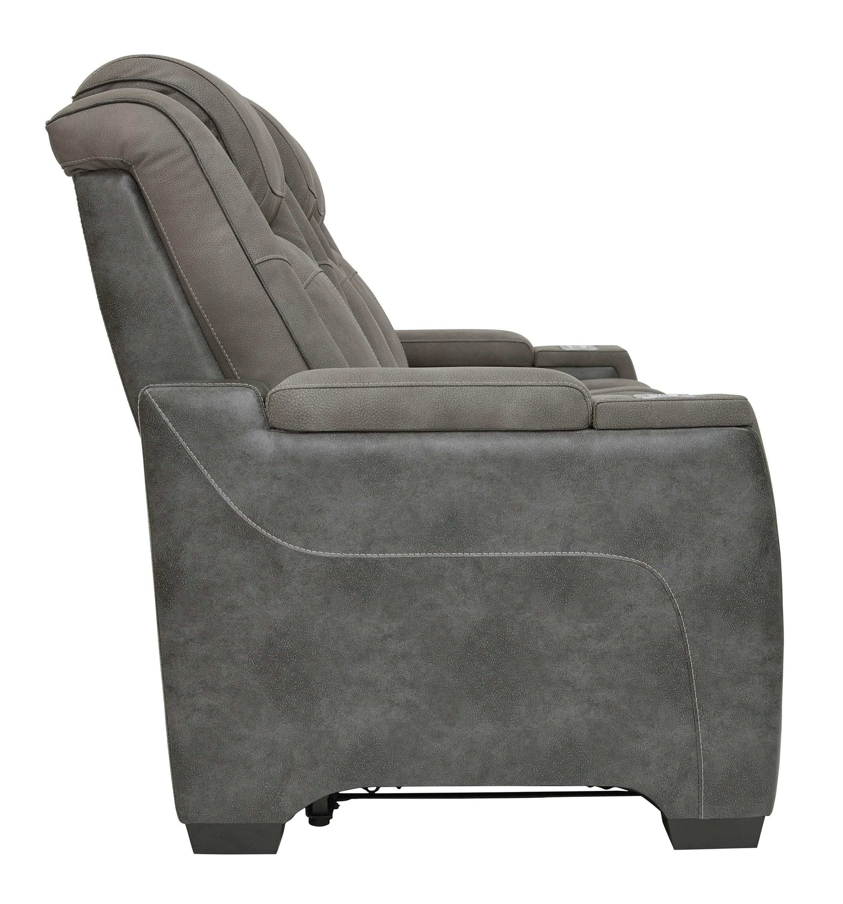 NextGen DuraPella Dual Tone Slate Power Reclining Sofa & Loveseat - Ornate Home