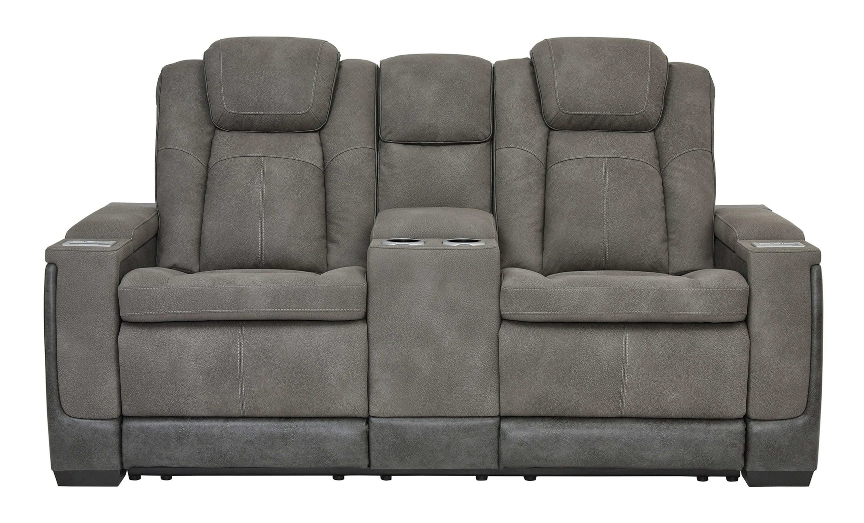 NextGen DuraPella Dual Tone Slate Power Reclining Sofa & Loveseat - Ornate Home