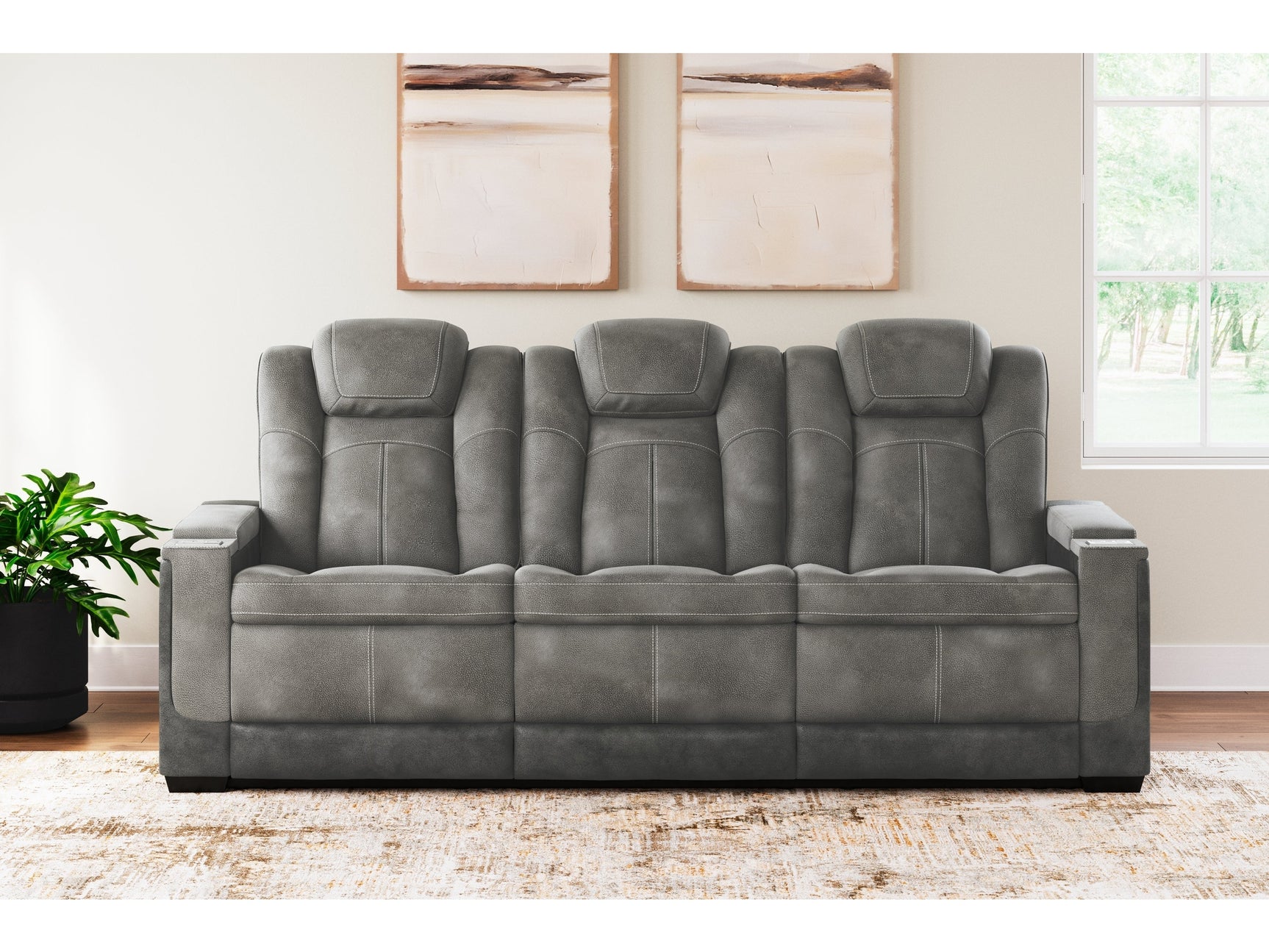 NextGen DuraPella Dual Tone Slate Power Reclining Sofa - Ornate Home