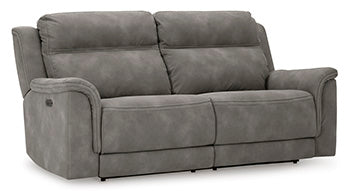 NextGen DuraPella Slate Power Reclining Sofa - Ornate Home