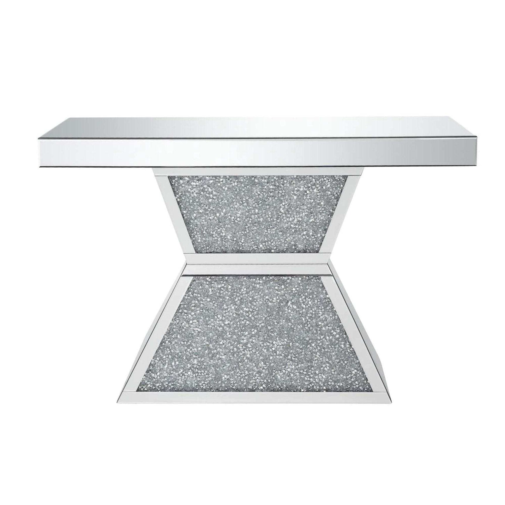 Noralie Console Table Geometric Pedestal Base - Ornate Home