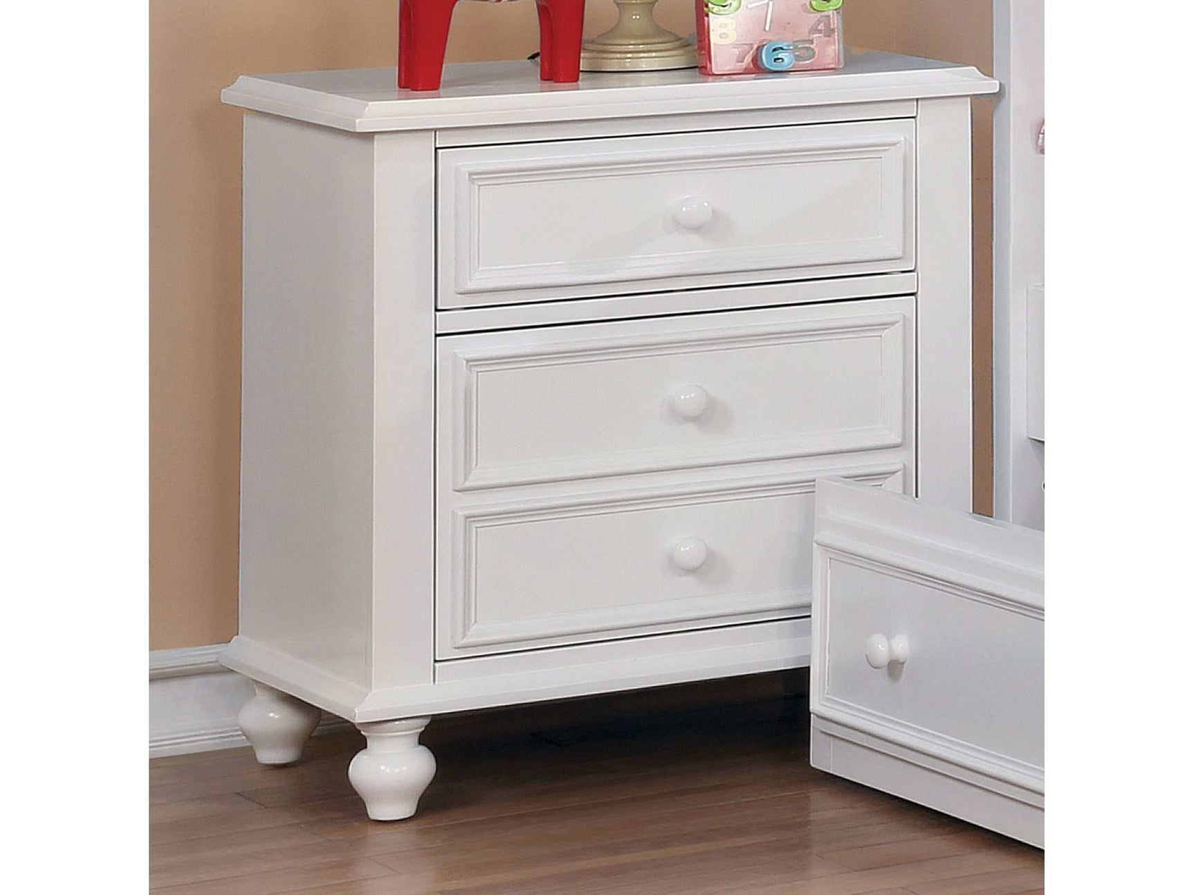 Olivia White Nightstand - Ornate Home