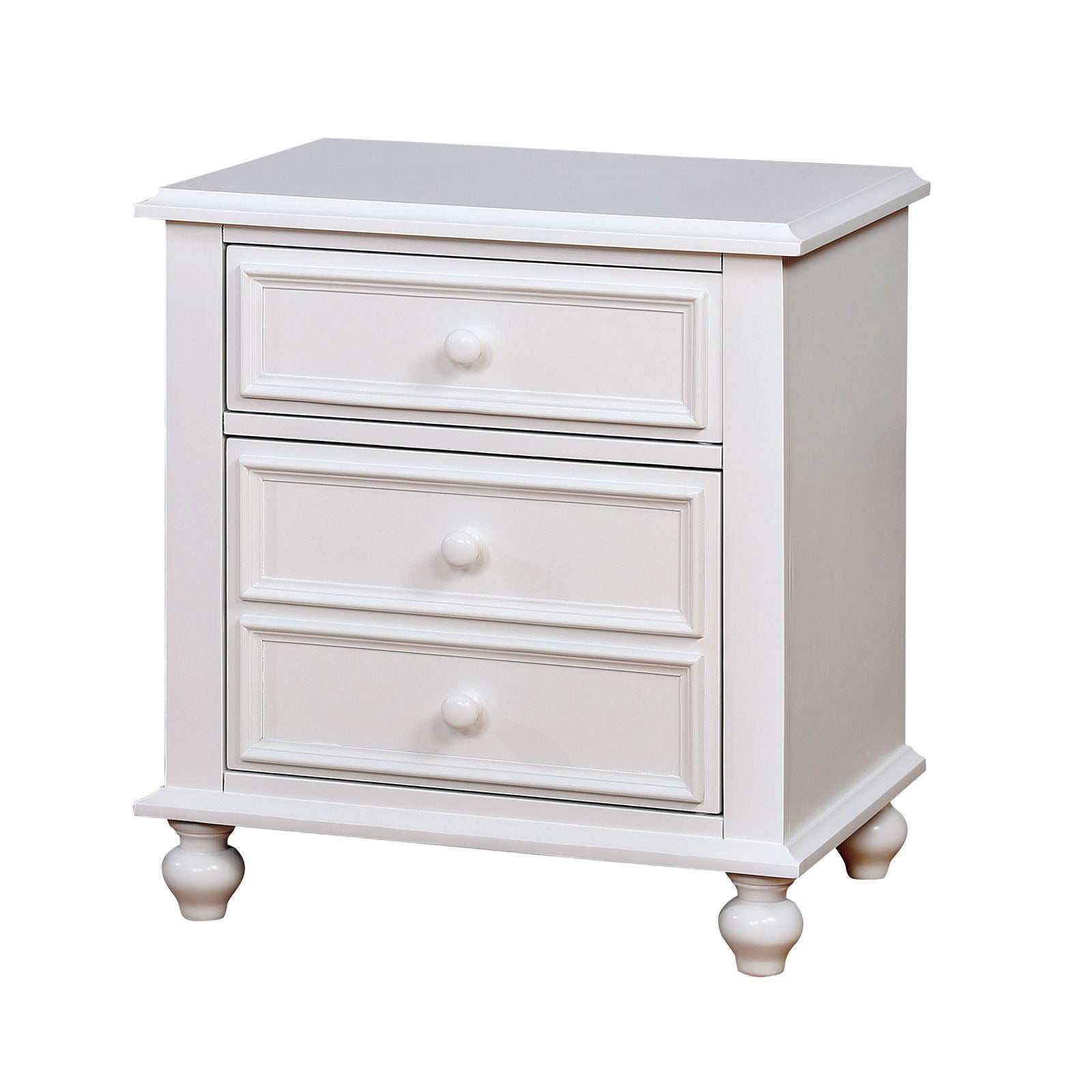 Olivia White Nightstand - Ornate Home