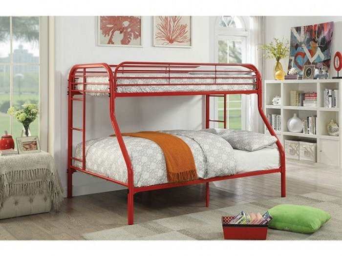 Opal Red Twin/Full Bunk Bed - Ornate Home