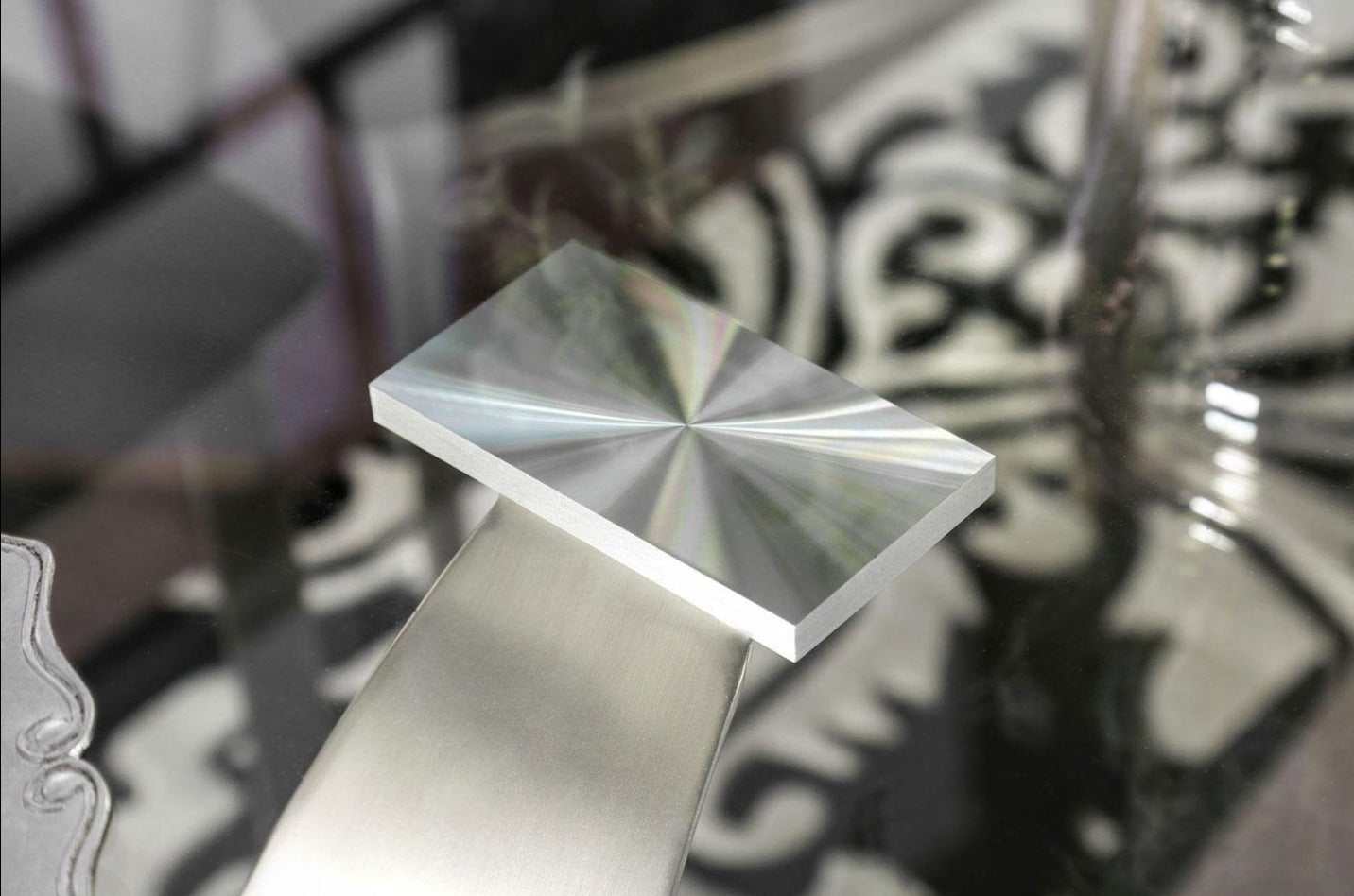 Orla Silver & Black Dining Room Table - Ornate Home