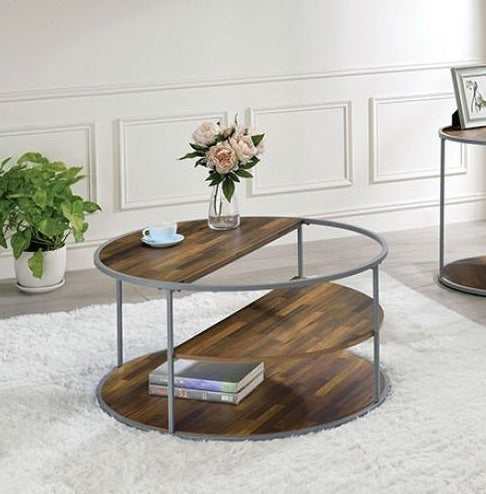 Orrin Gray & Walnut Coffee Table - Ornate Home