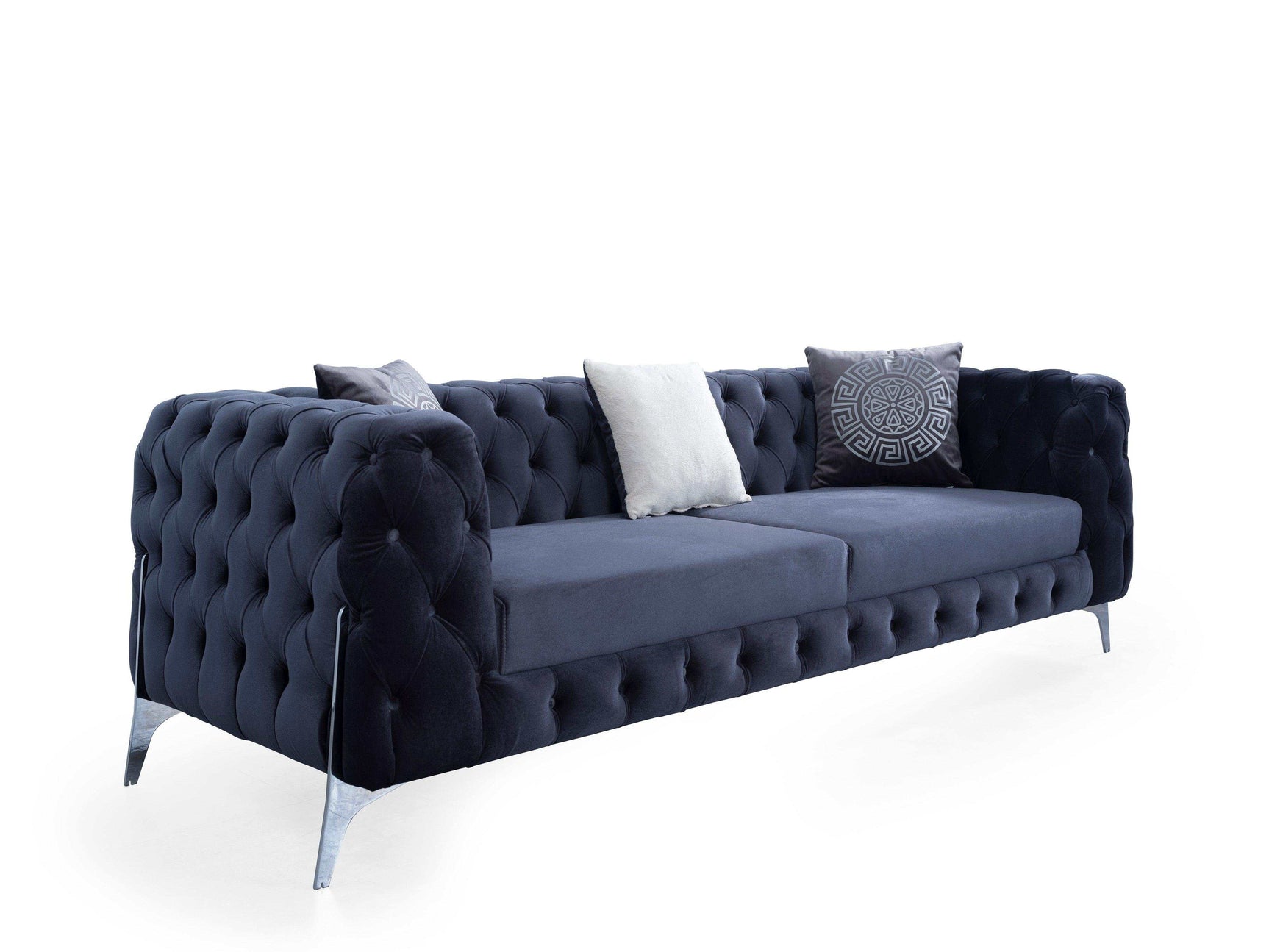 Oslo Dark Gray Velvet Sofa - Ornate Home