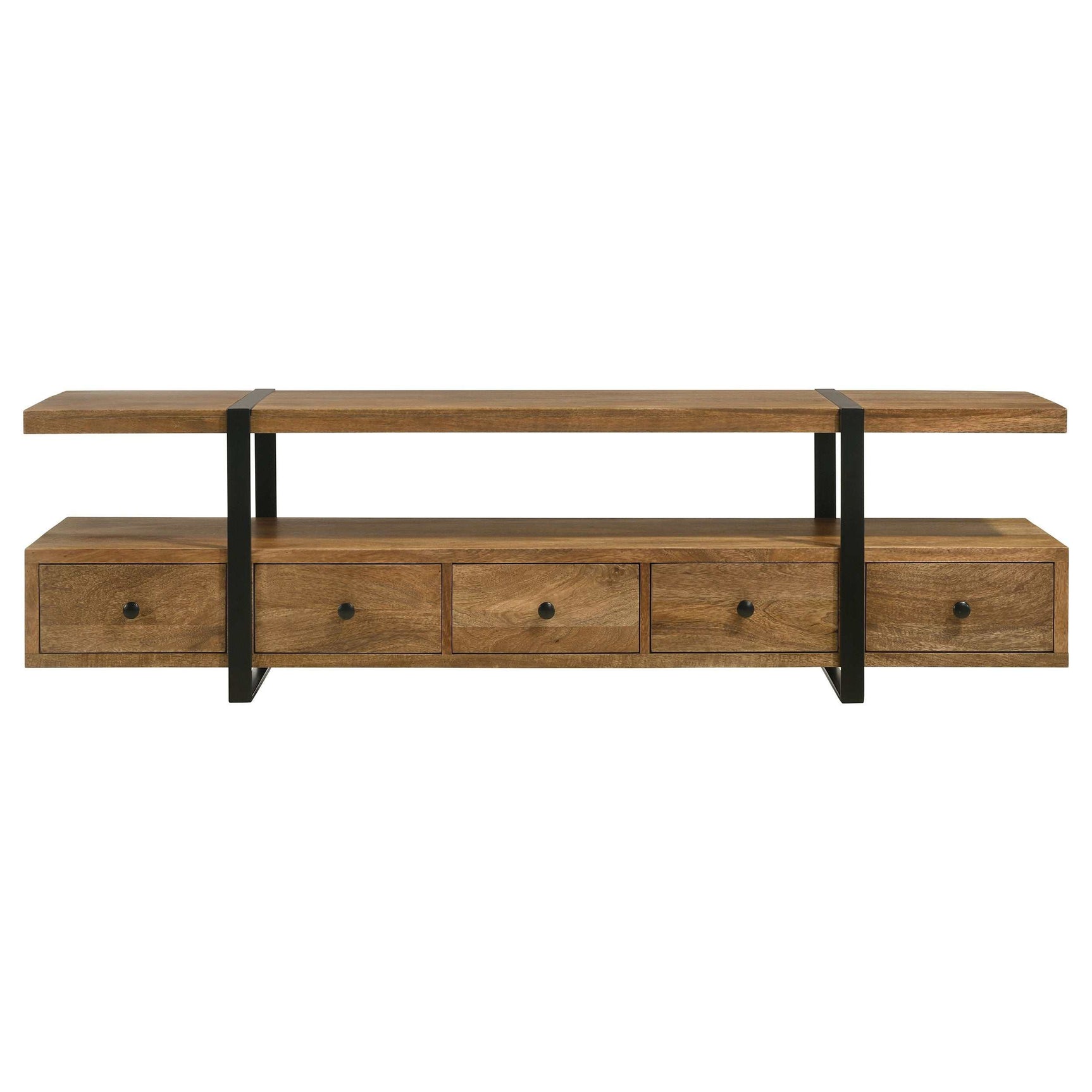 Otto Brown / Gunmetal 7 " Tv Stand - Ornate Home