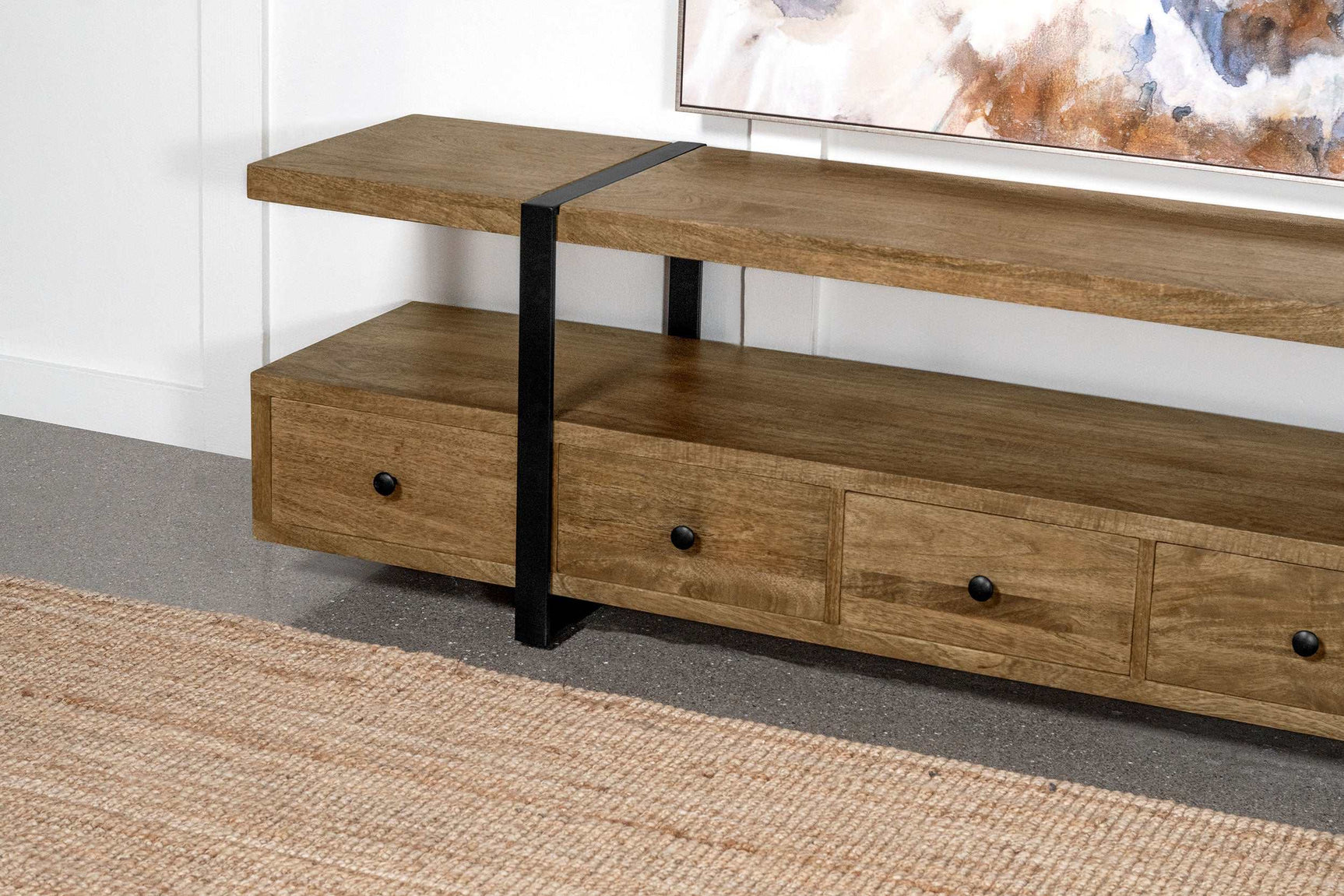 Otto Brown / Gunmetal 7 " Tv Stand - Ornate Home