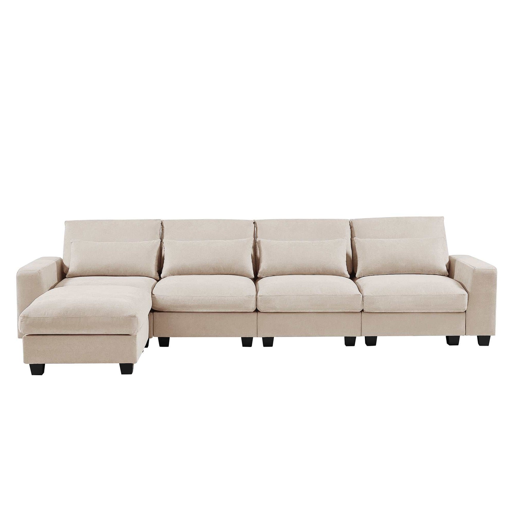 Pacific Modern Reversible Sectional Sofa Set Beige - Ornate Home