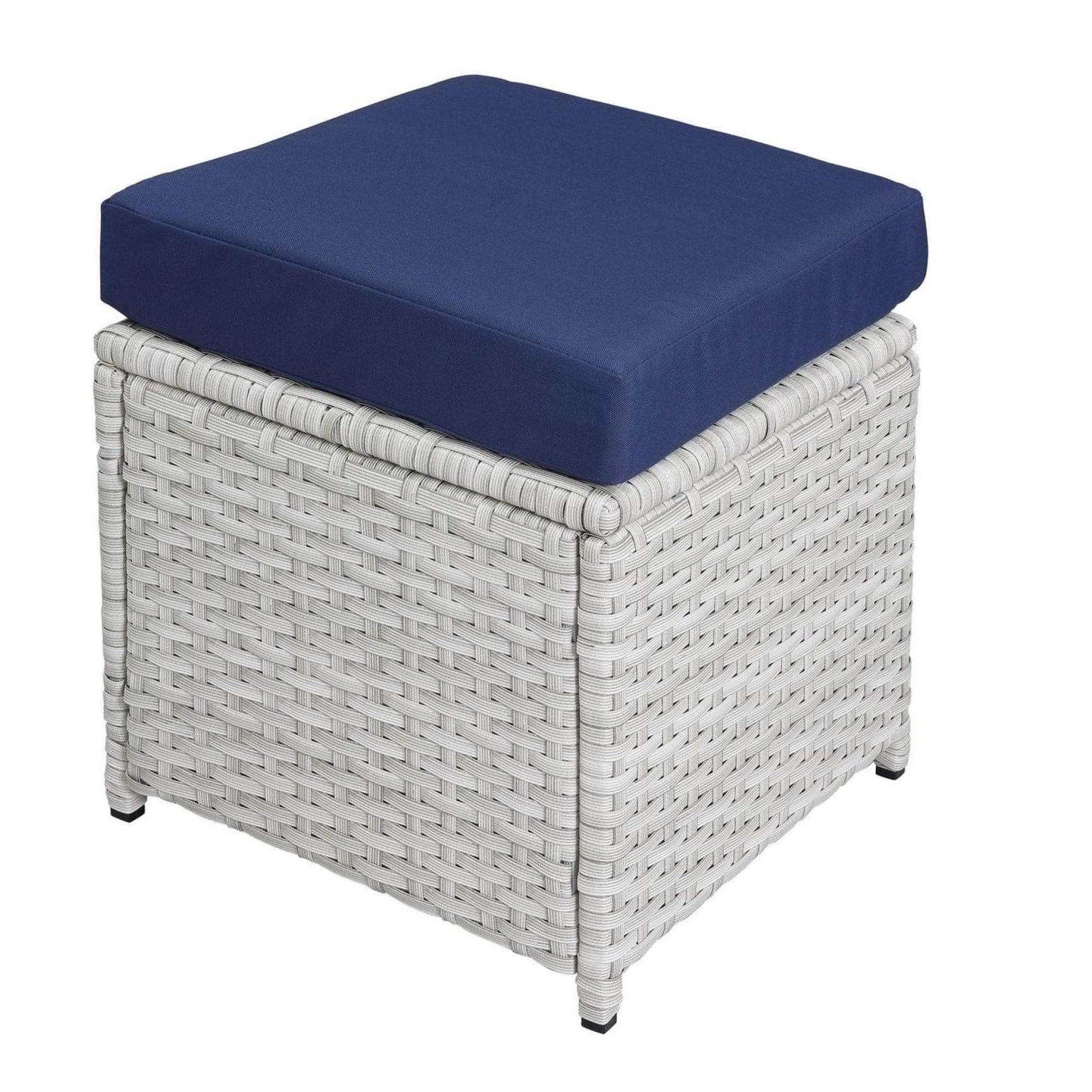 Paitalyi Blue & White Patio Set 9pc - Ornate Home