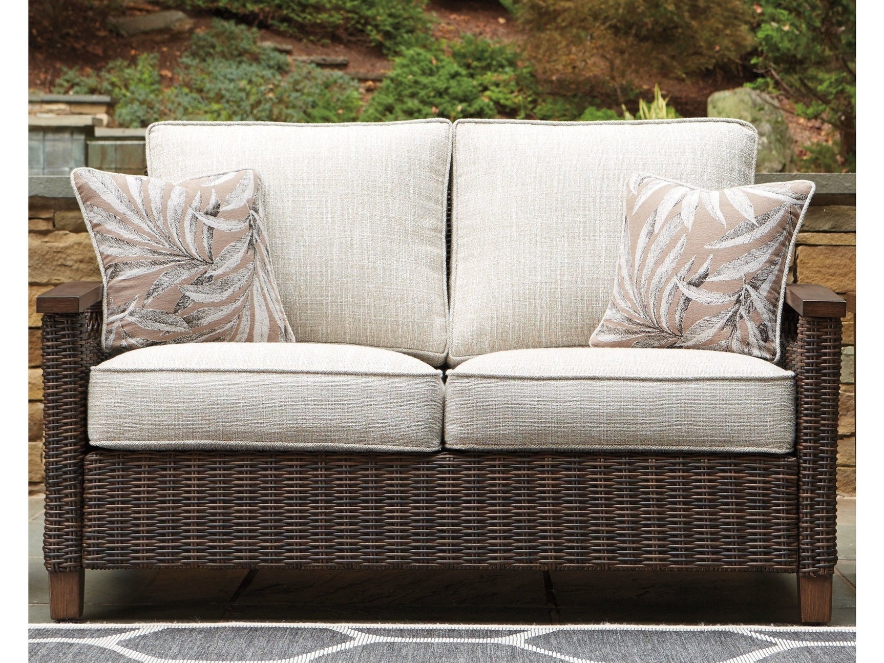 Paradise Trail Outdoor Loveseat w/ Cushion - Ornate Home
