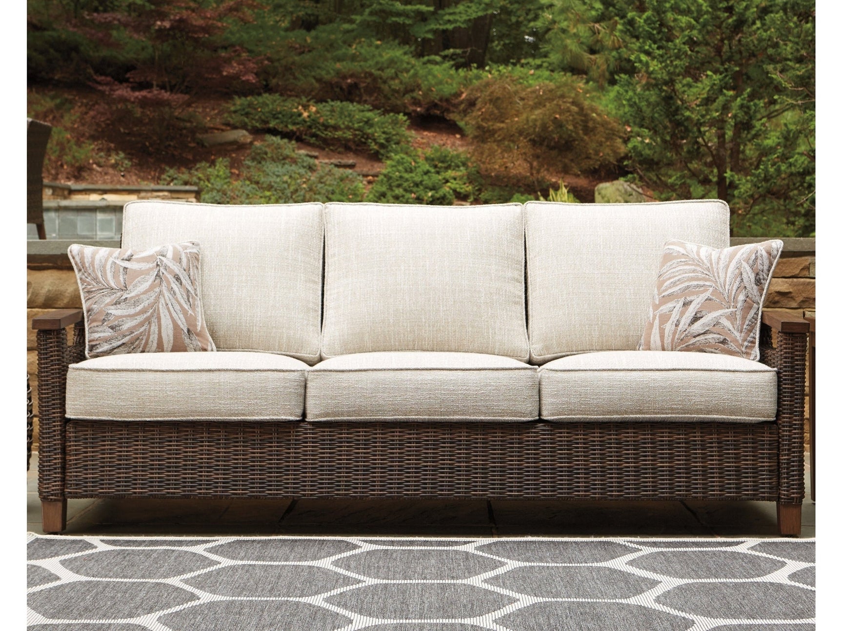 Paradise Trail Outdoor Sofa w/ Cushion - Ornate Home