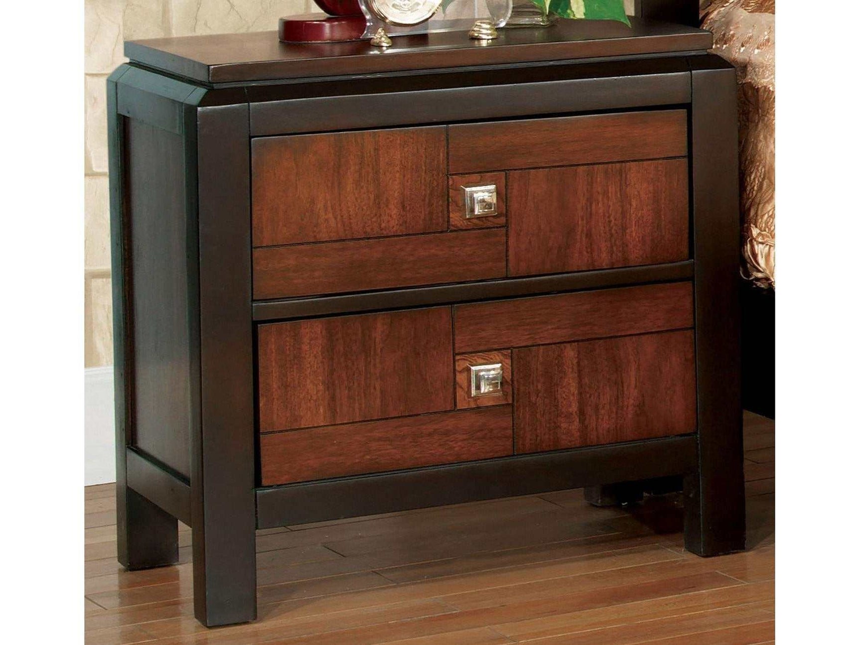 Patra Acacia & Walnut Nightstand - Ornate Home