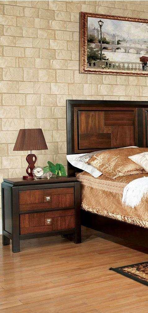 Patra Acacia & Walnut Nightstand - Ornate Home