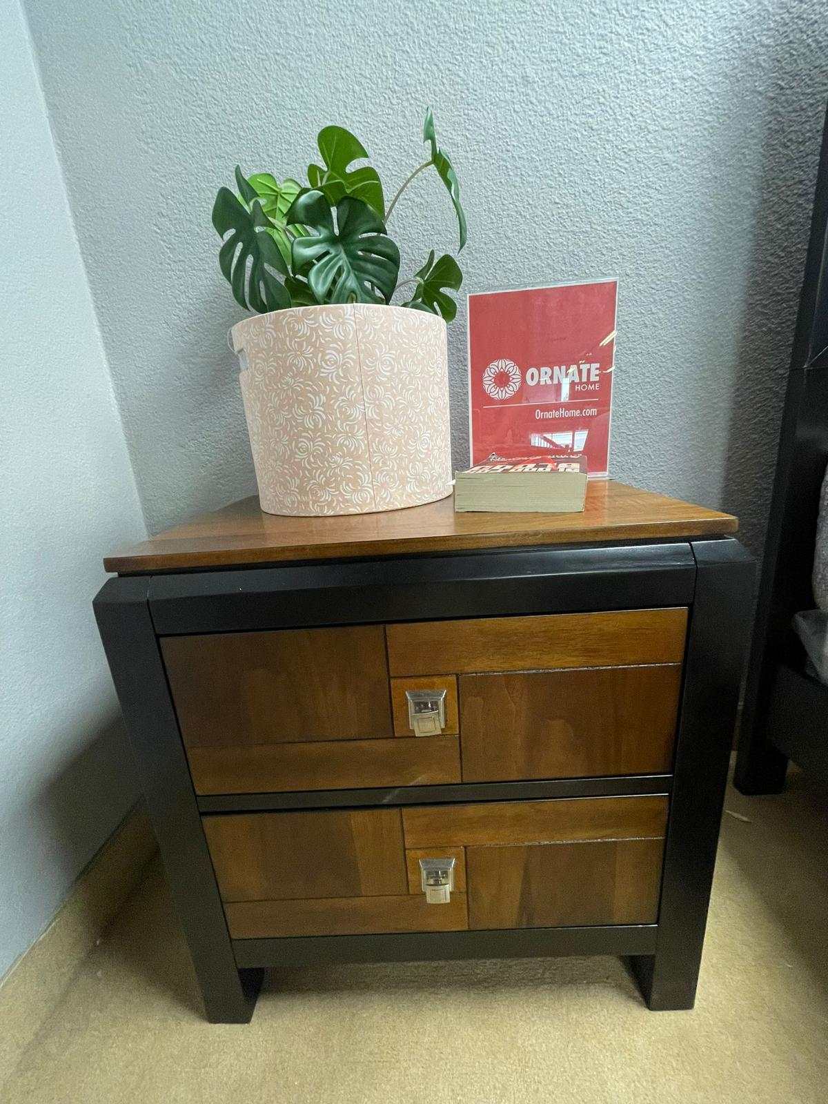 Patra Acacia & Walnut Nightstand - Ornate Home