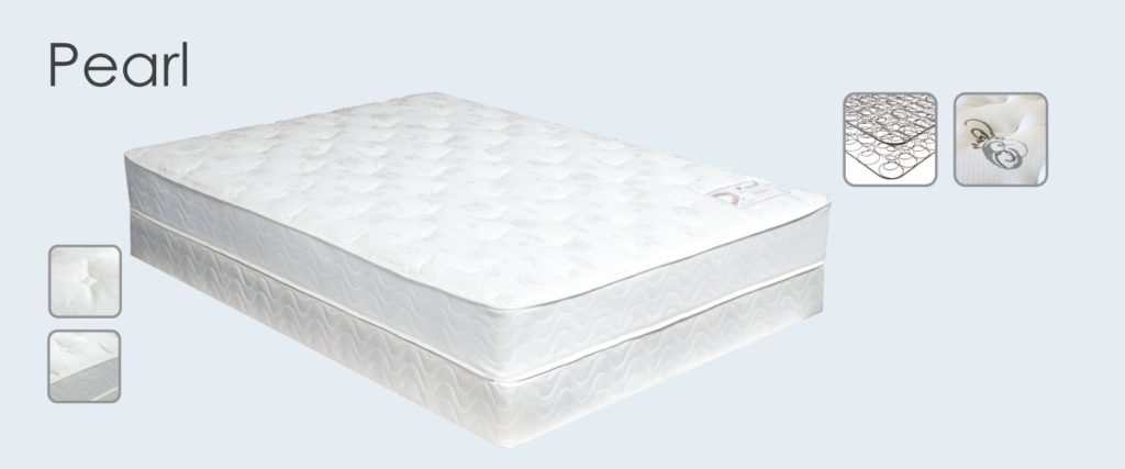 Pearl White NonFlip Tight Top 8" Mattress / Medium - Ornate Home