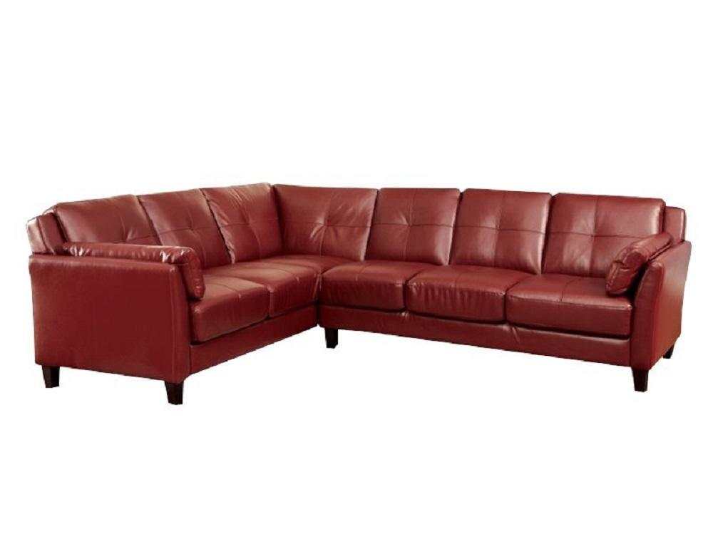 Peever Mahogany Red L Shape Sectional Sofa - Ornate Home