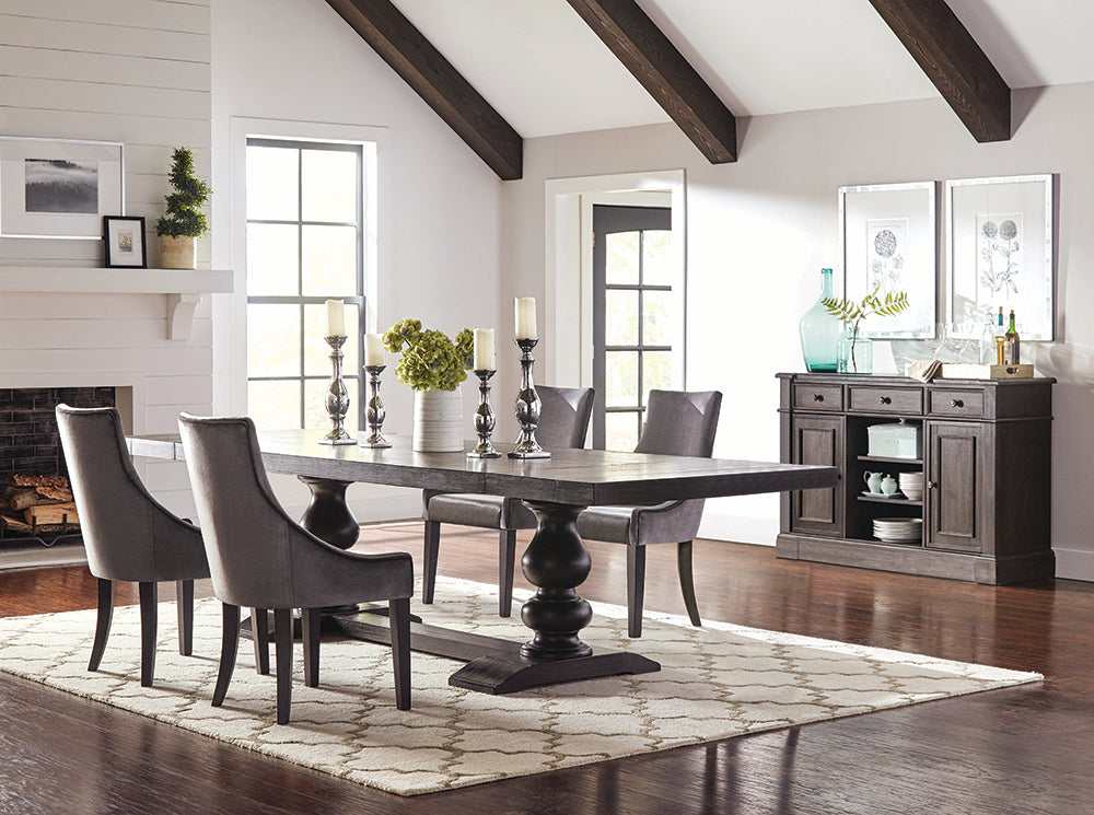 Phelps Antique Noir / Grey 5 Pc Dining Set - Ornate Home