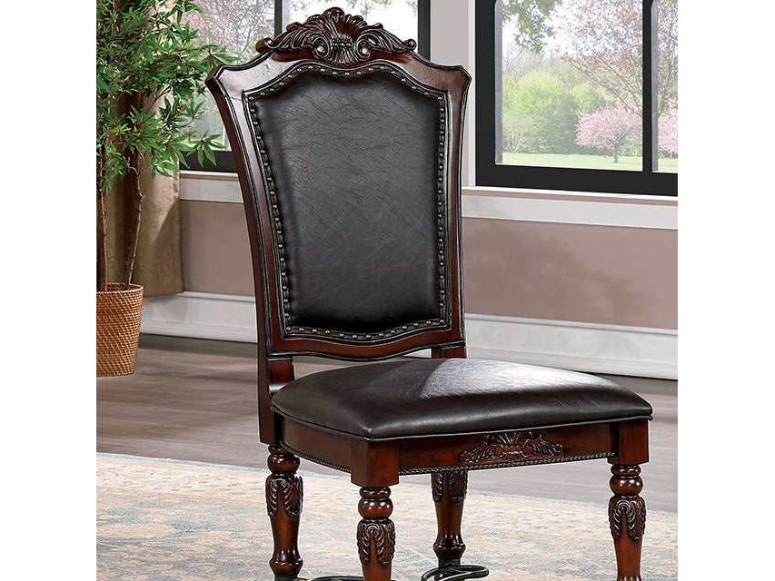 Picardy Brown Cherry/Black Side Chair - Ornate Home