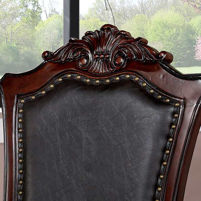 Picardy Brown Cherry/Black Side Chair - Ornate Home