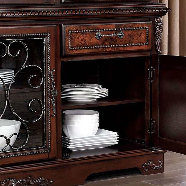 Picardy Brown Cherry Hutch & Buffet - Ornate Home