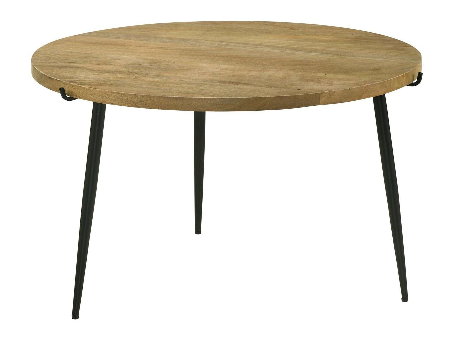 Pilar Natural / Black Coffee Table - Ornate Home