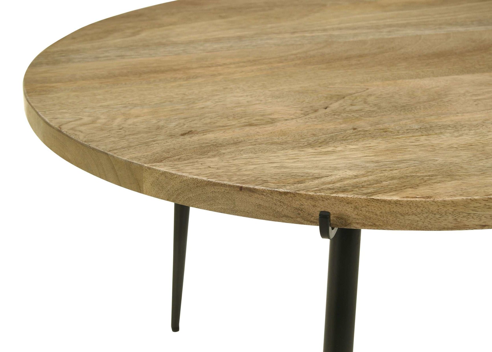 Pilar Natural / Black Coffee Table - Ornate Home