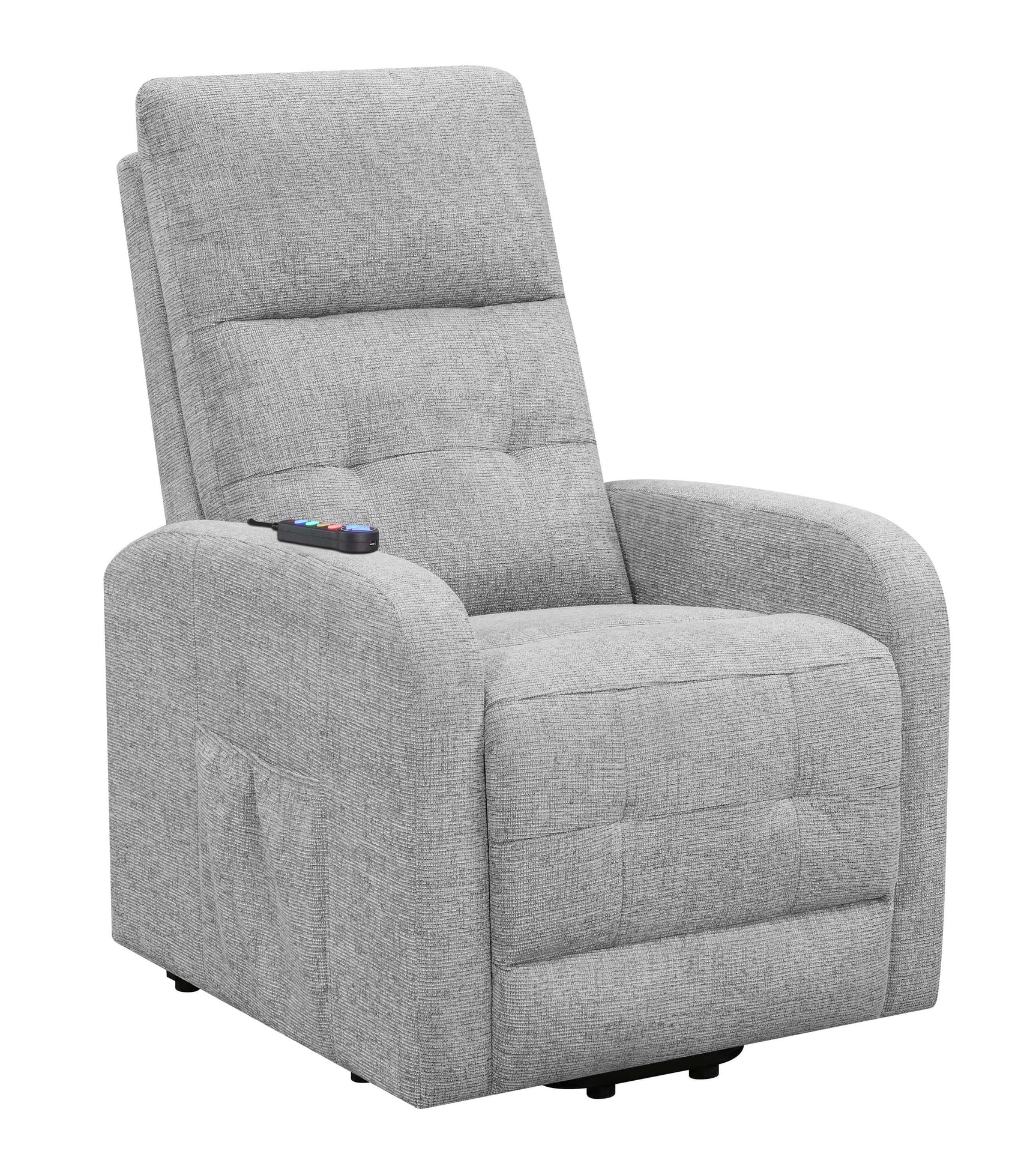 Piotr Grey Power Lift Recliner - Ornate Home
