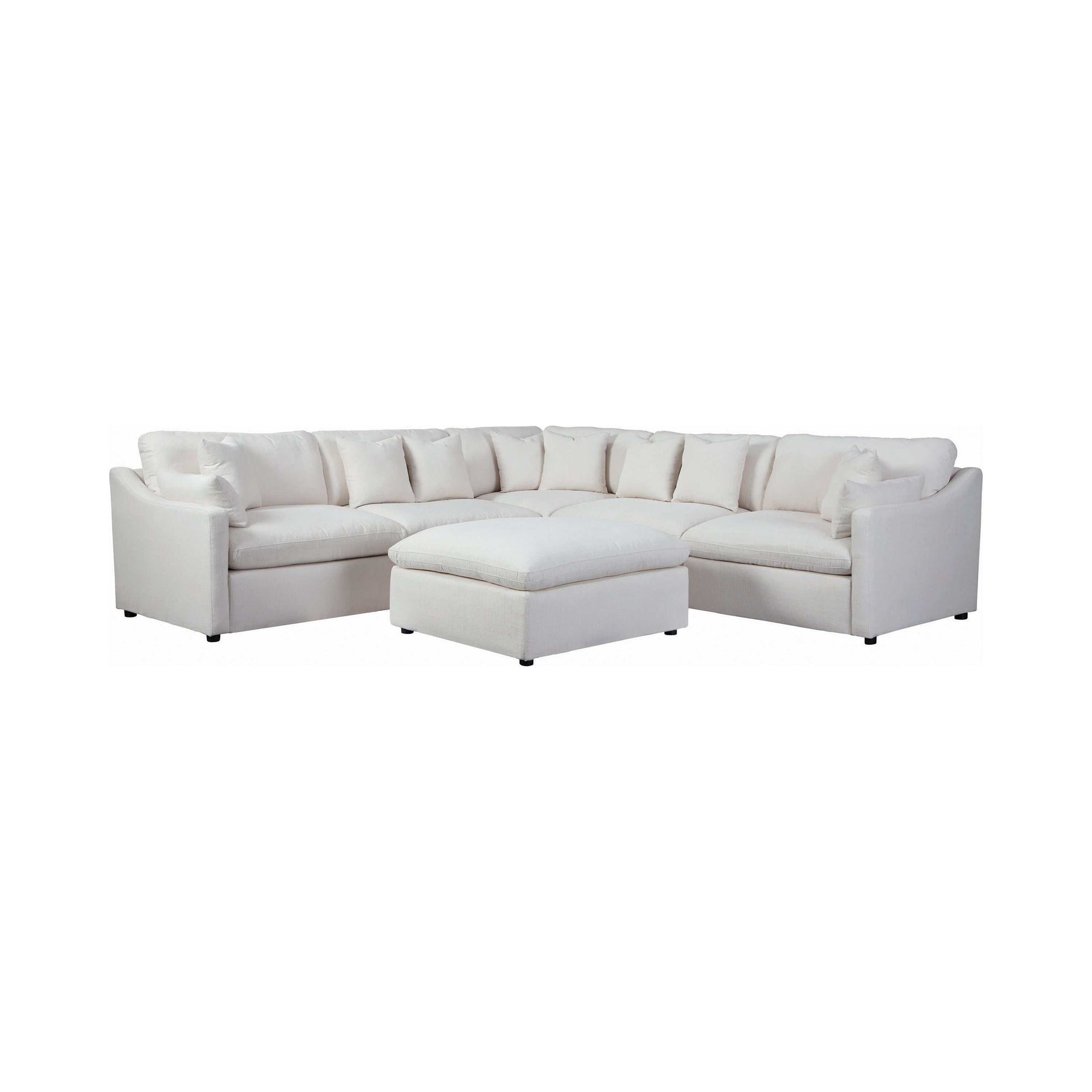 Pluma Ivory Modular Sectional Fabric Create your own Style - Ornate Home