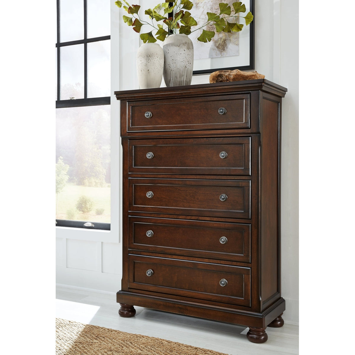 Ashley Furniture Porter Rustic Brown Chest | Ornate Home