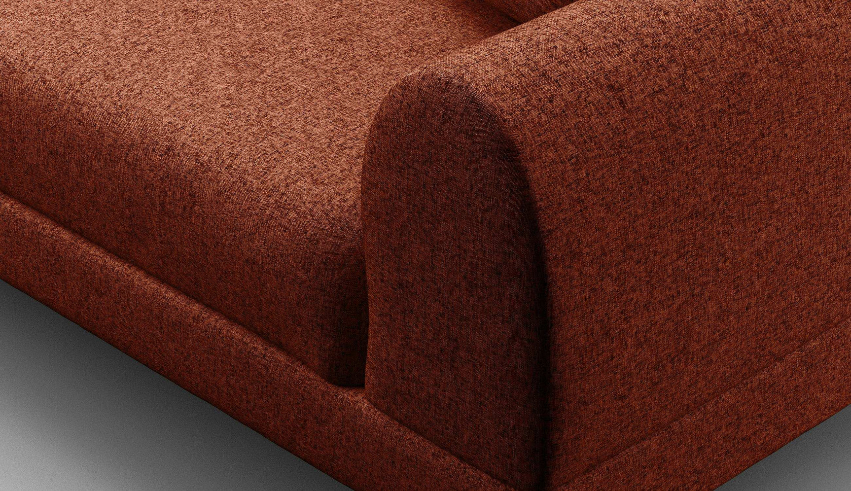 Pyramid Reddish Brown Sofa & Loveseat 2pc Set - Ornate Home