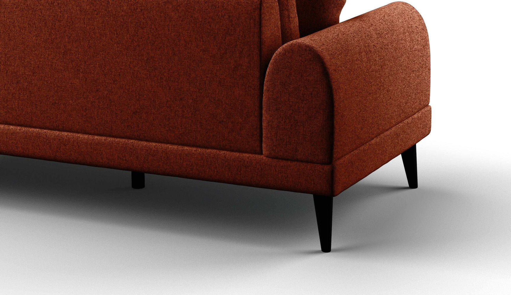 Pyramid Reddish Brown Sofa & Loveseat 2pc Set - Ornate Home