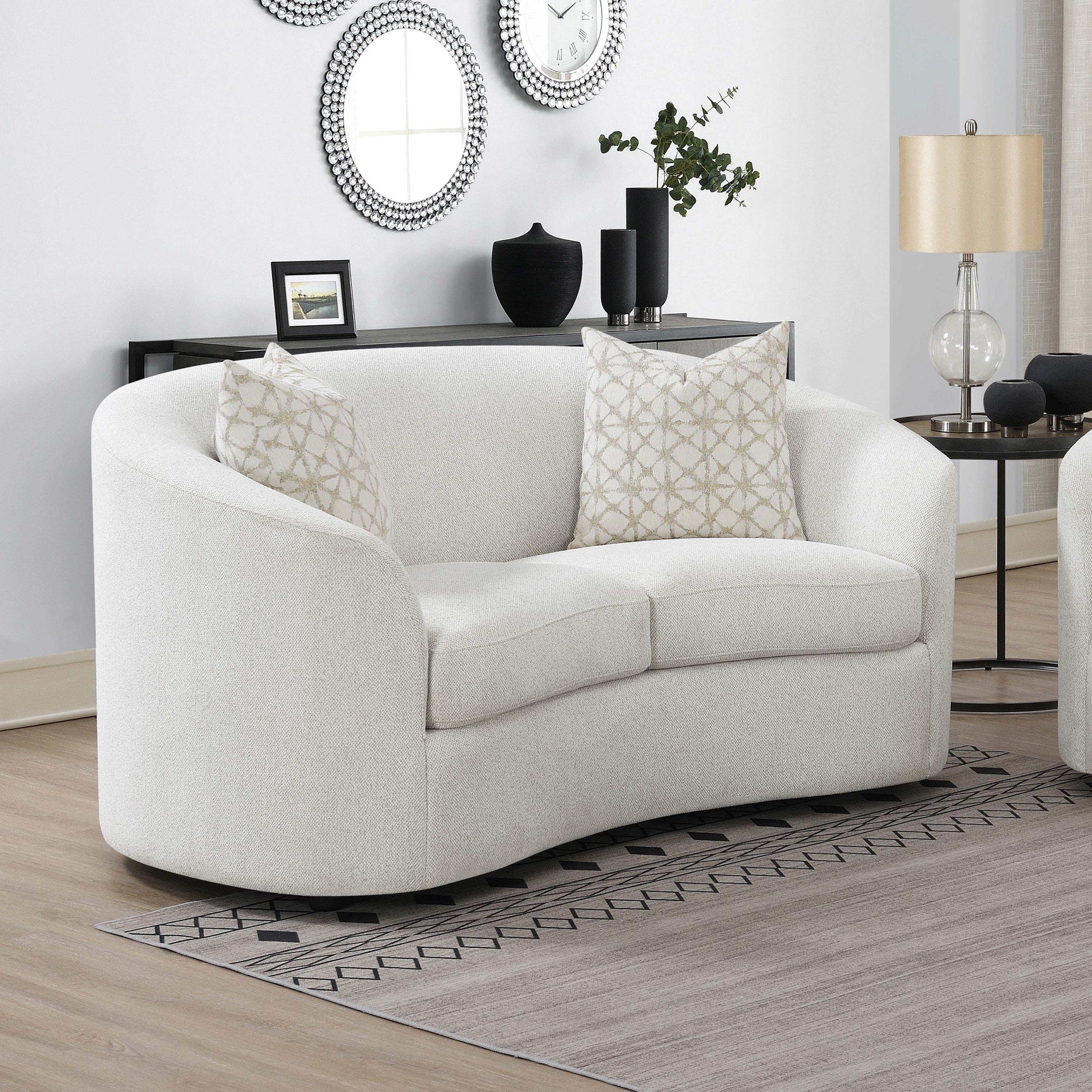 Rainn Latte Loveseat - Ornate Home