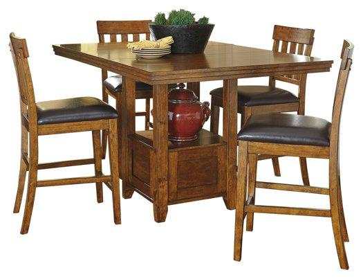 Ralene Medium Brown Counter Height Dining Room Set / 7pc - Ornate Home