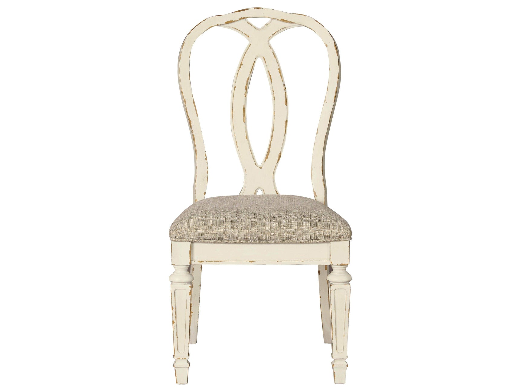 Realyn Chipped White Dining Chair (Set of 2) - Ornate Home