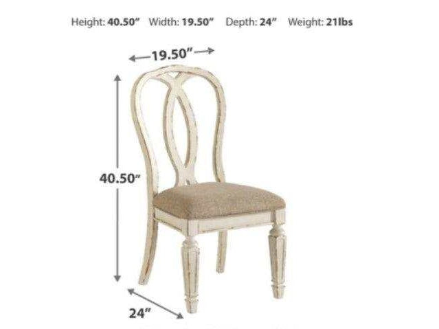 Realyn Chipped White Dining Chair (Set of 2) - Ornate Home