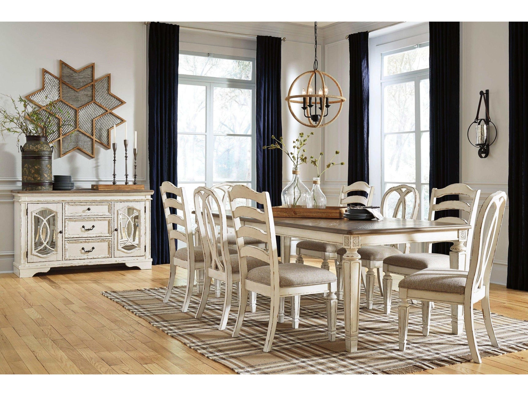 Realyn Chipped White Dining Chair (Set of 2) - Ornate Home