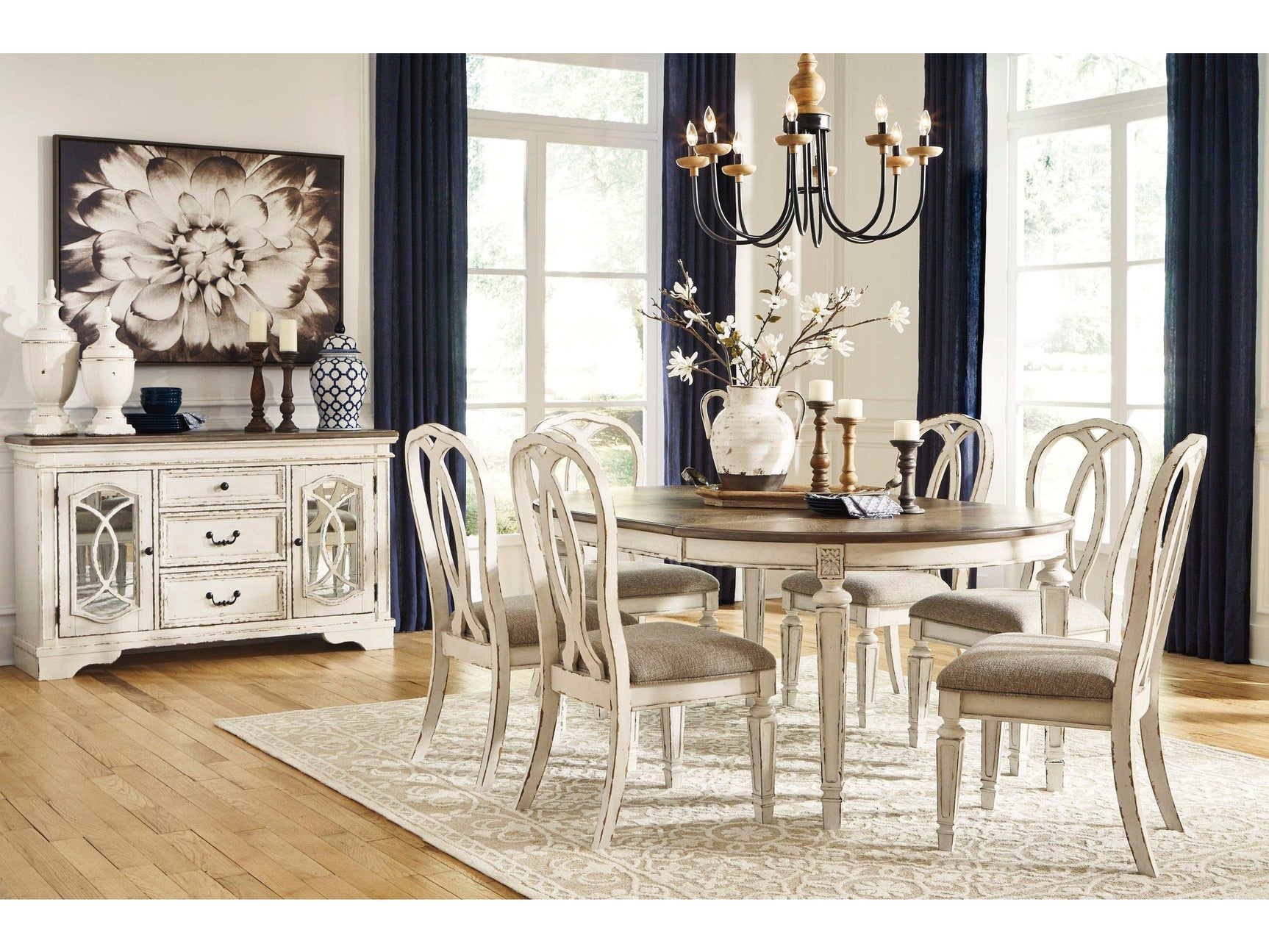 Realyn Chipped White Dining Chair (Set of 2) - Ornate Home