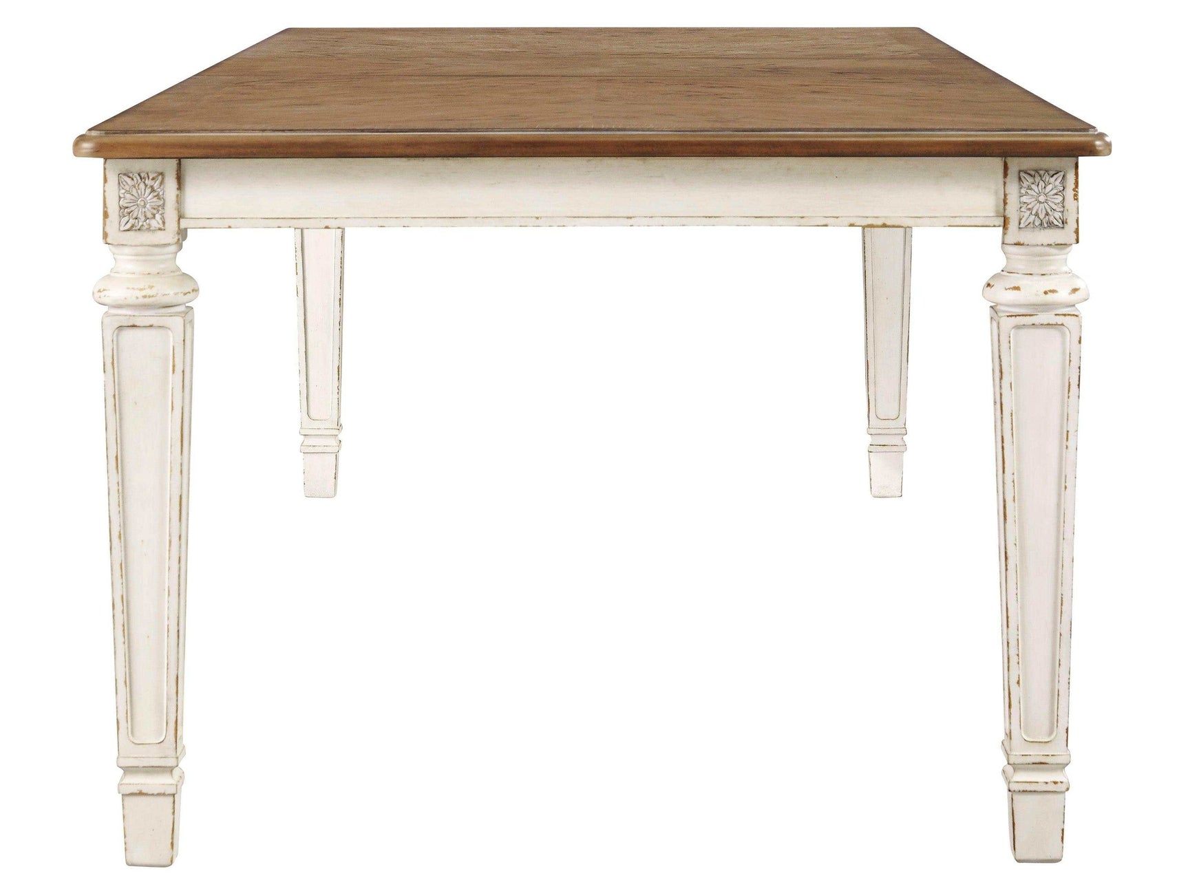 Realyn Chipped White Dining Room Set / 5pc - Ornate Home