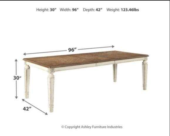 Realyn Chipped White Dining Room Set / 7pc - Ornate Home