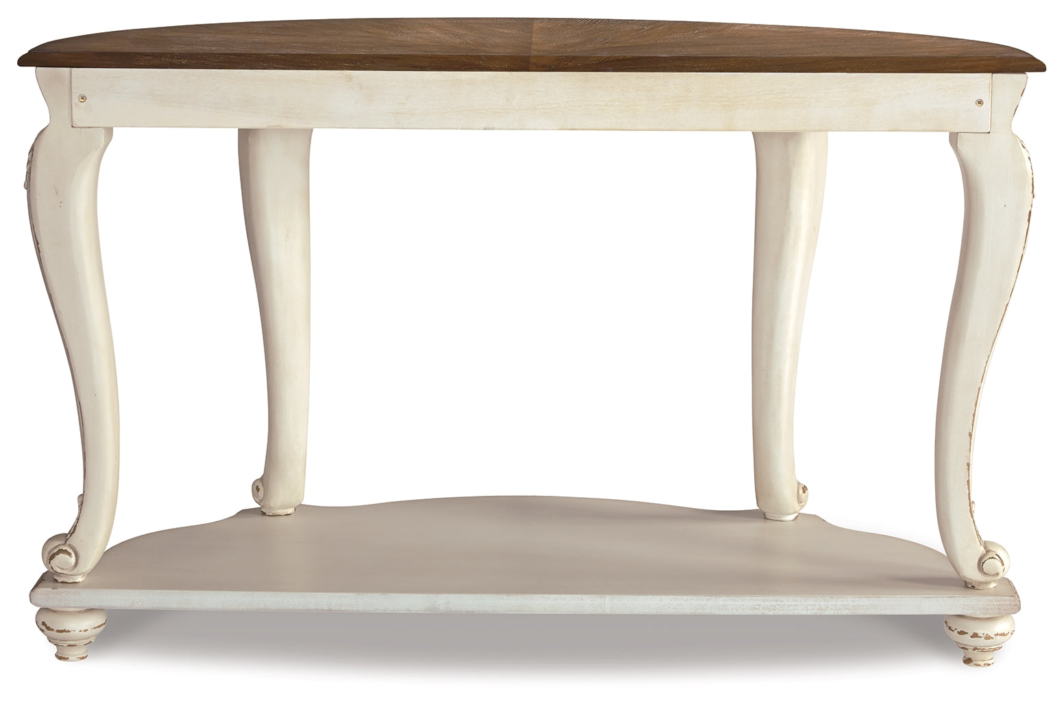 Realyn White/Brown Sofa Table - Ornate Home