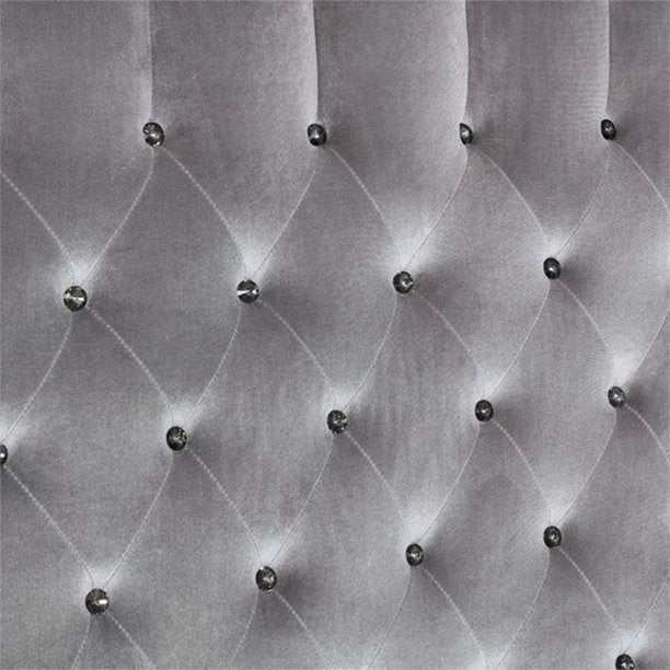 Rebekah Gray Velvet Upholstered Bed - Ornate Home