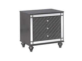 Refino Gray Nightstand - Ornate Home