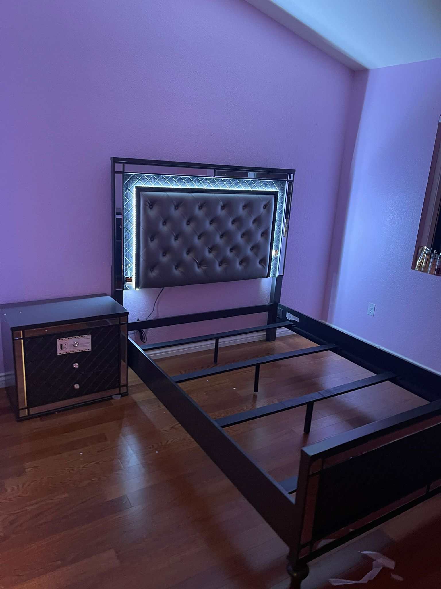 Refino Gray Nightstand - Ornate Home