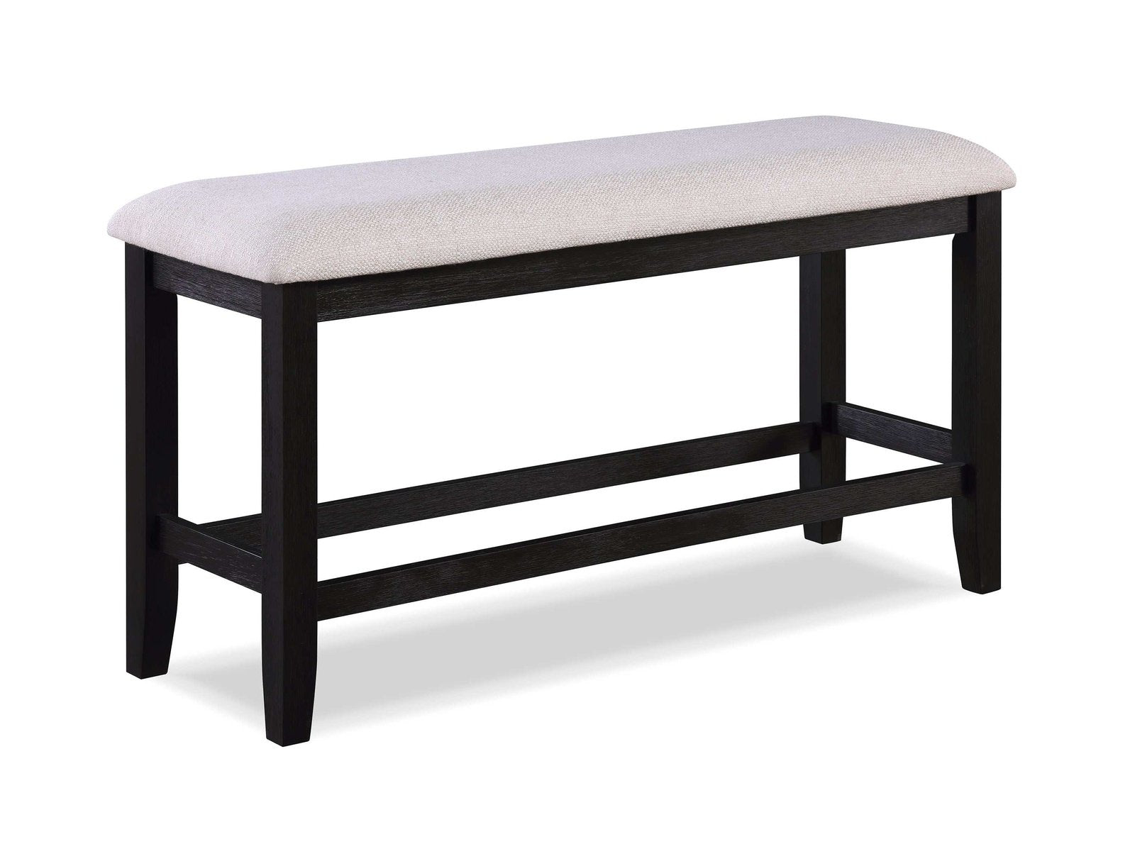 Regent Charcoal Black Counter Height Bench - Ornate Home