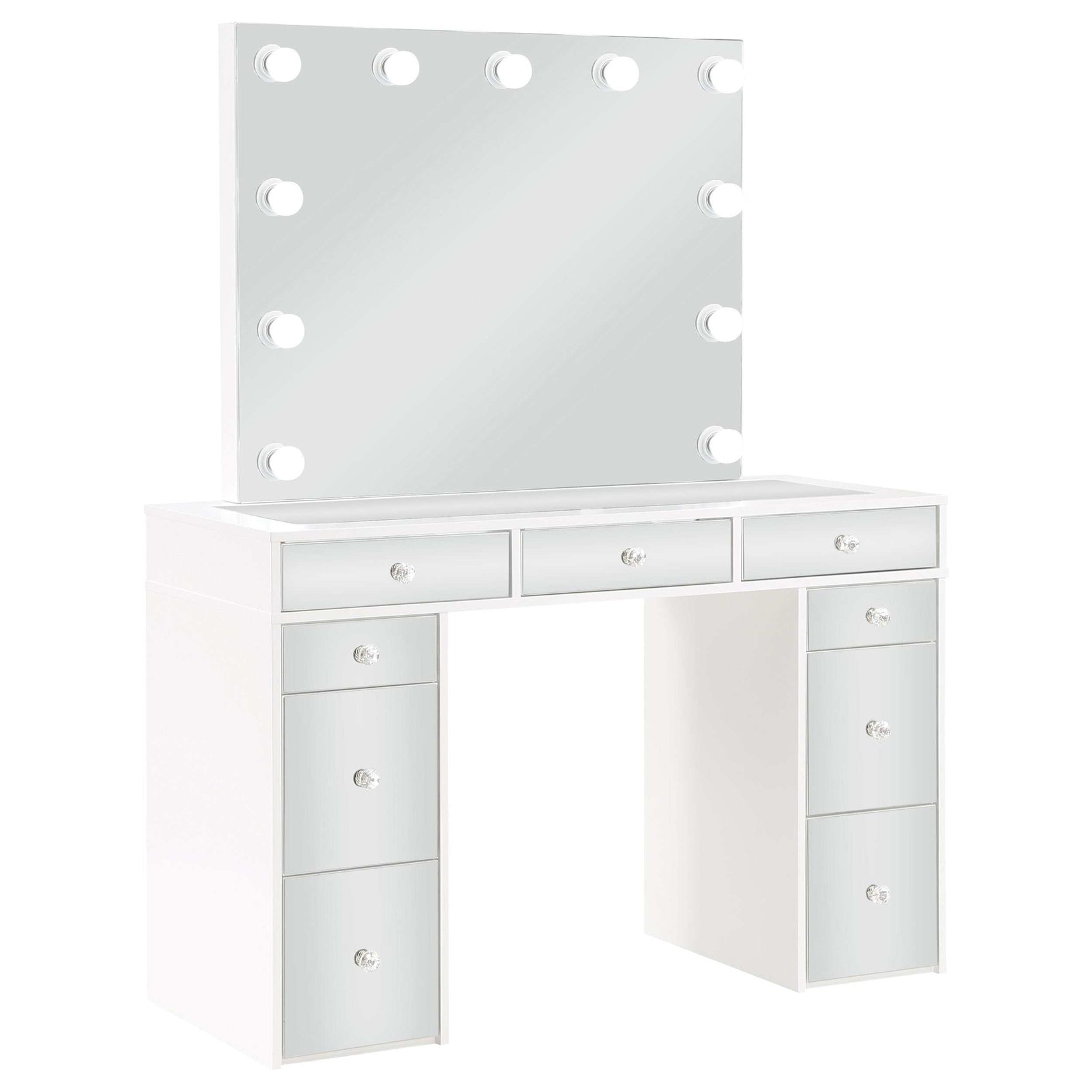 Regina White / Grey Vanity Set - Ornate Home