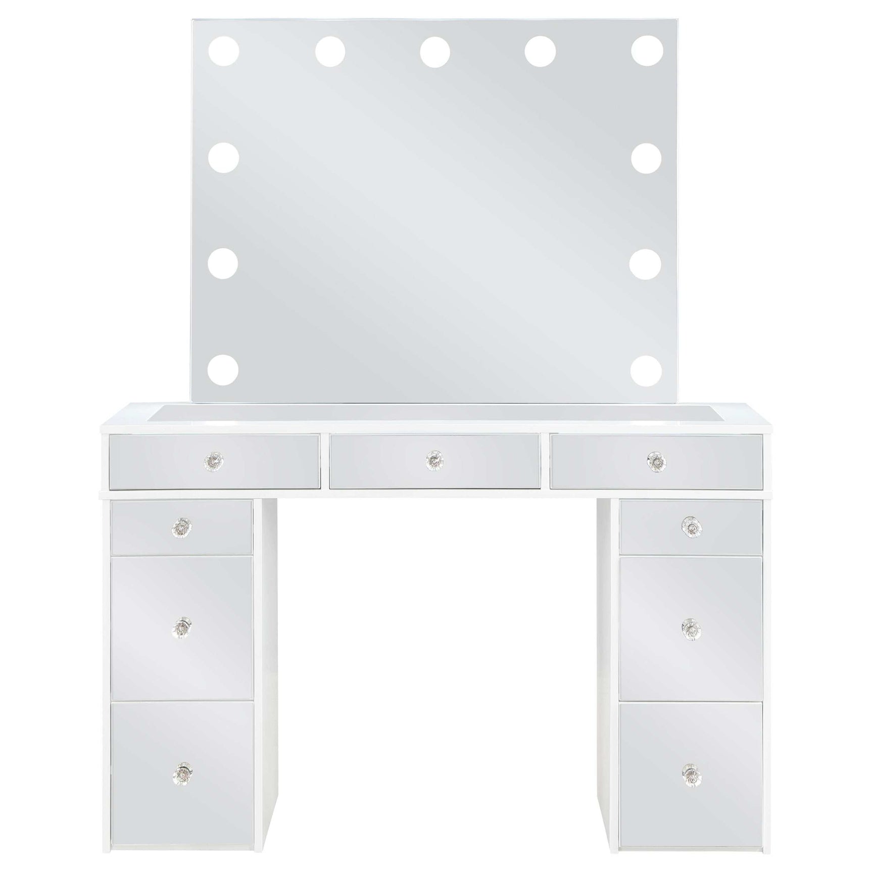 Regina White / Grey Vanity Set - Ornate Home