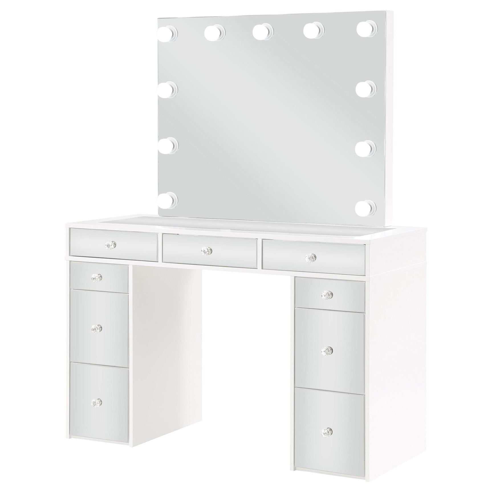 Regina White / Grey Vanity Set - Ornate Home