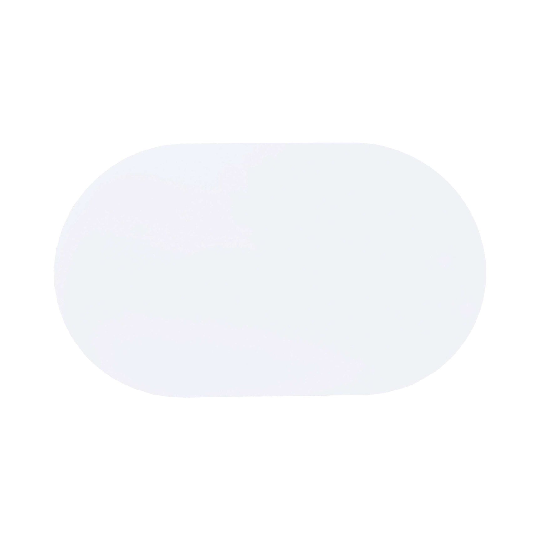 Retro Glossy White & Chrome Oval Dining Table - Ornate Home